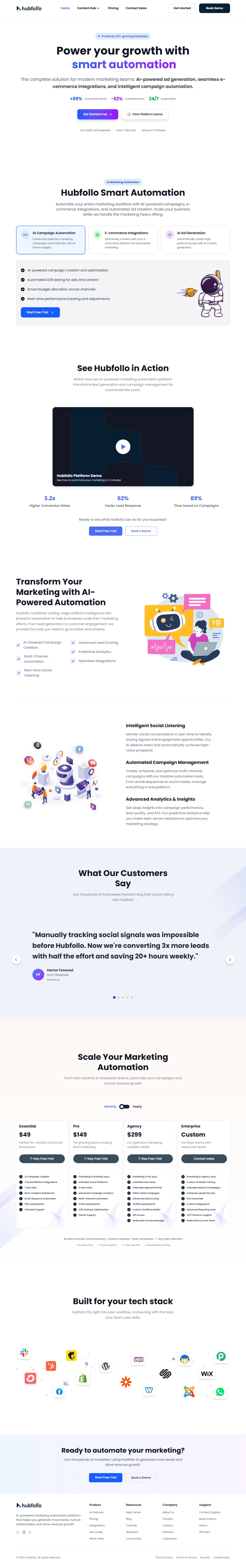 Hubfollo - Wellness tracking & automation workflow app